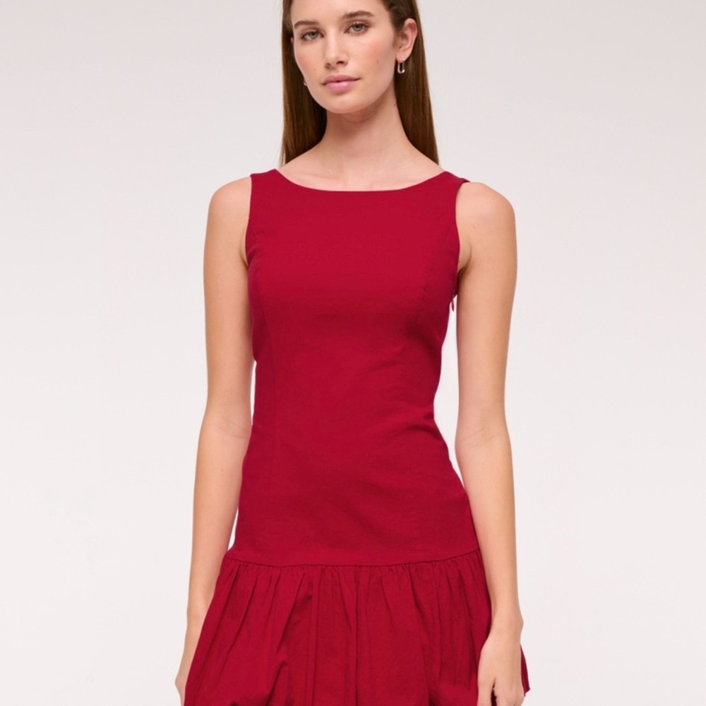 Abercrombie & Fitch high neck bubble hem mini dress